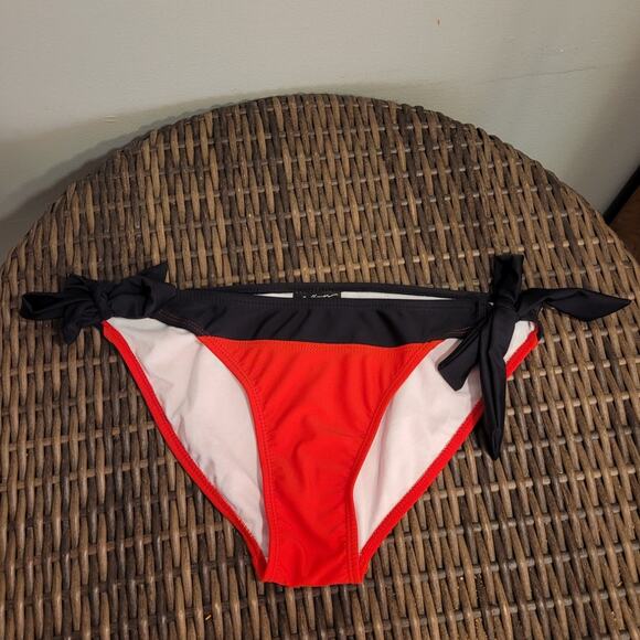 Chicago Blackhawks Y2K Bikini Bottoms Red Black NHL Licensed Sporty Swim - Picture 2 of 9